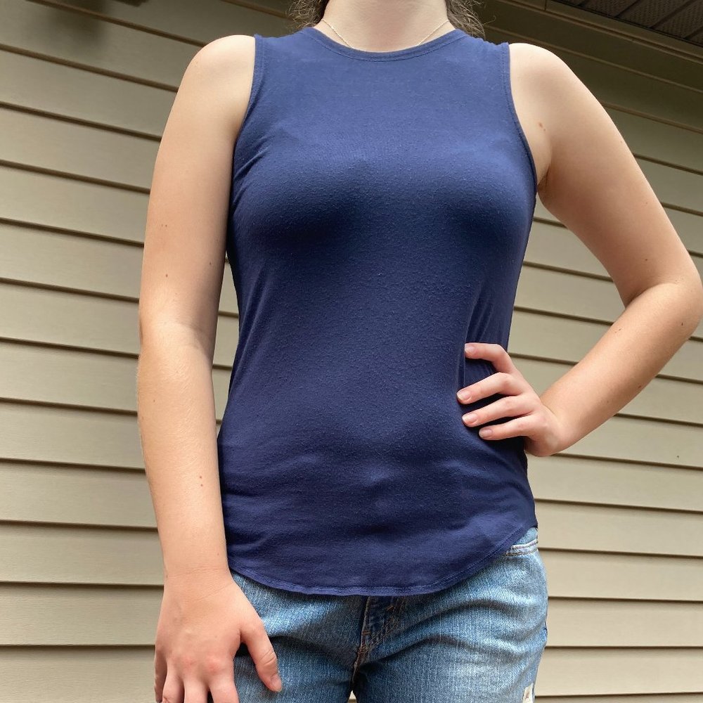 Cupio Blue Fitted Tank Top